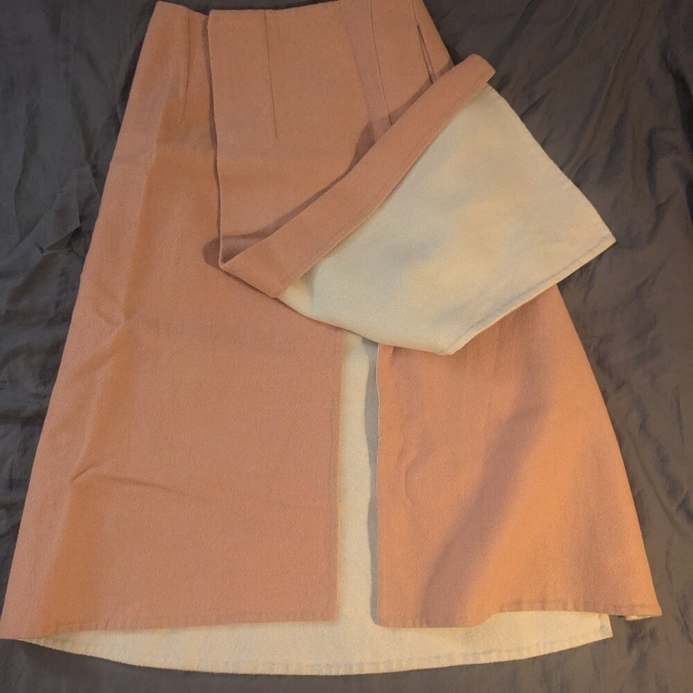 Limited Edition Zara Wool Skirt Midi A Line Wrap - Picture 6 of 14